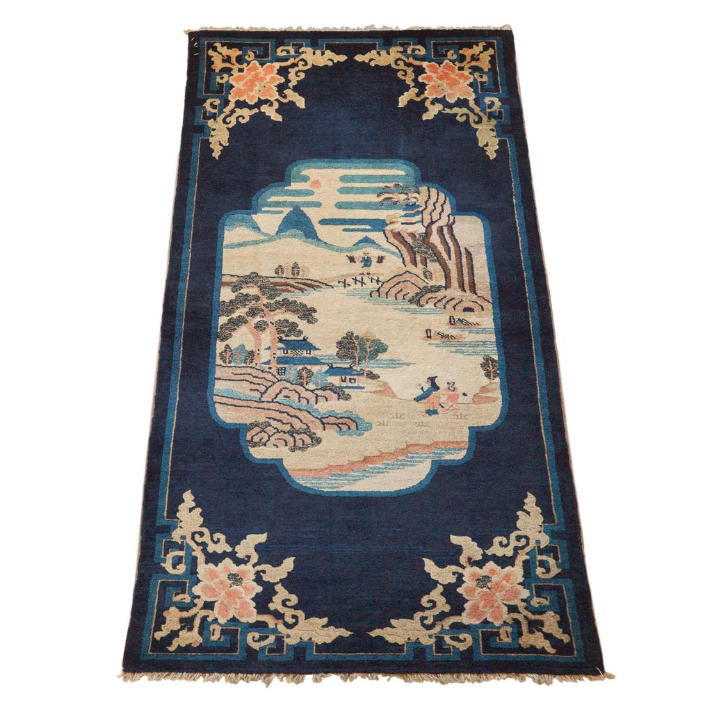 Antique Chinese Peking Pictorial Runner — 1910s | 2'9" x 5'5"