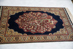Vintage Turkish Hereke Pictorial Rug Mat — 1980s | 2' x 3'1"