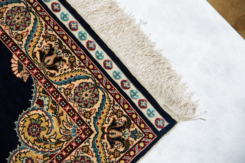 Vintage Turkish Hereke Pictorial Rug Mat — 1980s | 2' x 3'1"