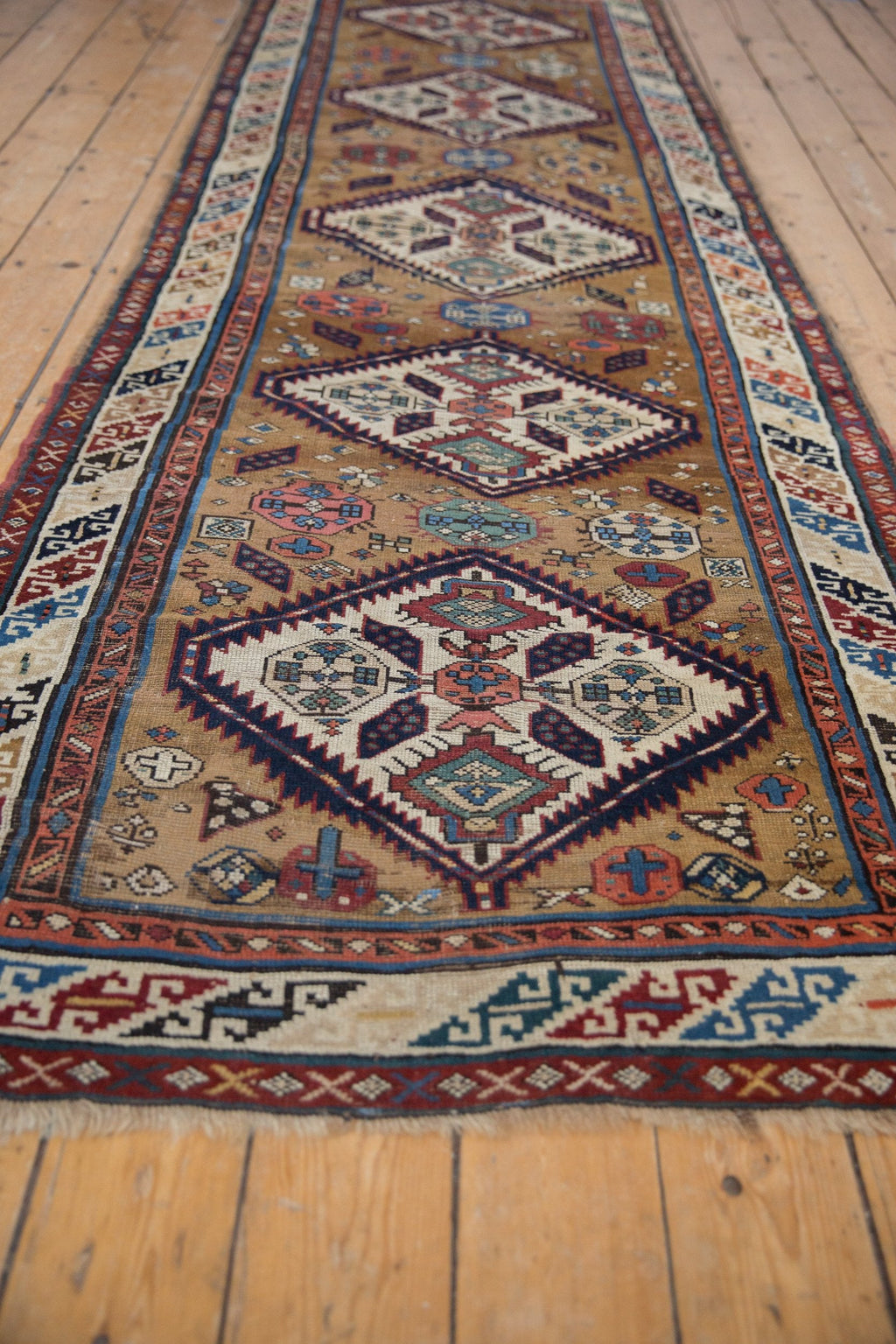 Antique Caucasian Rug Runner — 1910s | 3'7" x 11'5"