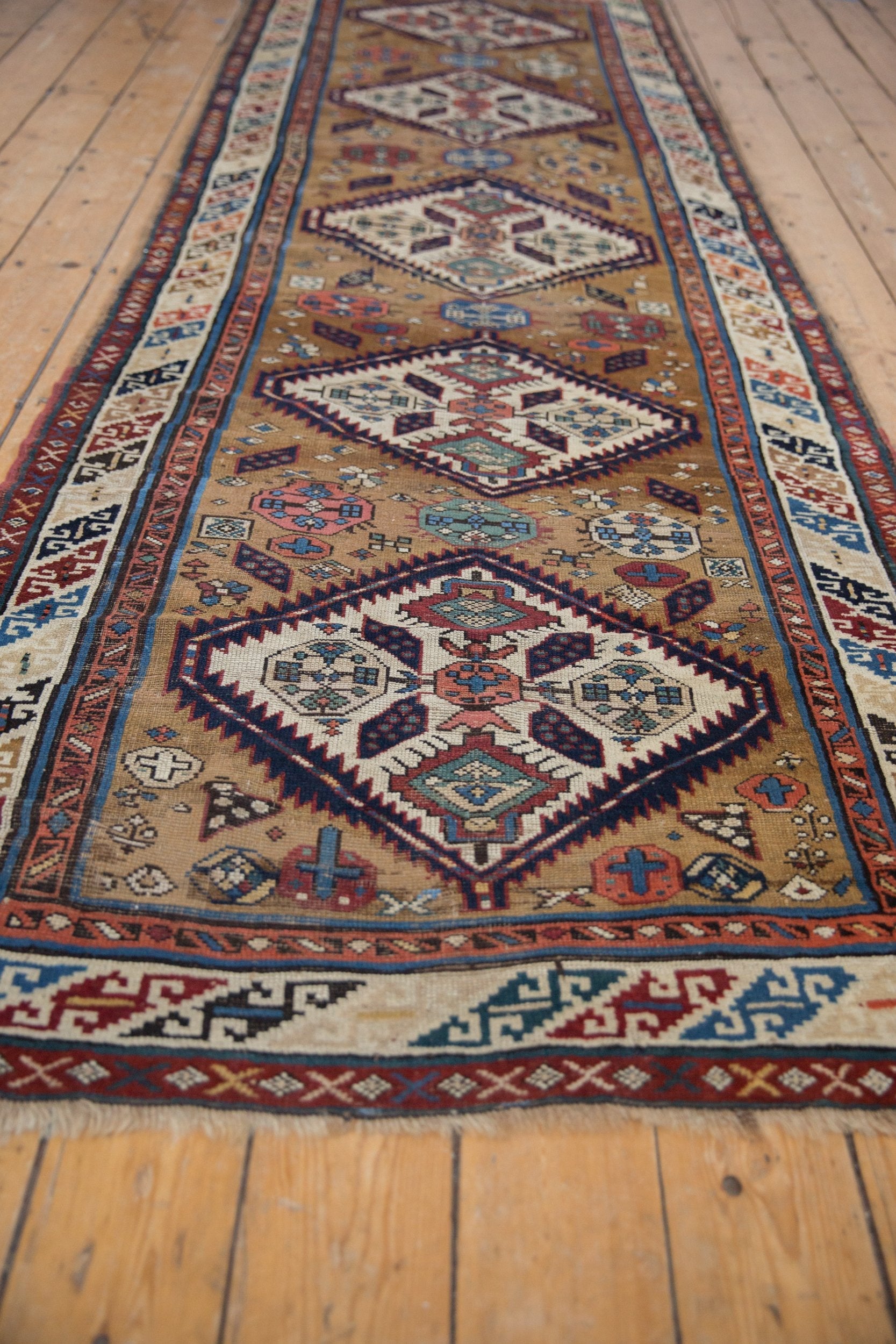 Antique Caucasian Rug Runner — 1910s | 3'7" x 11'5"