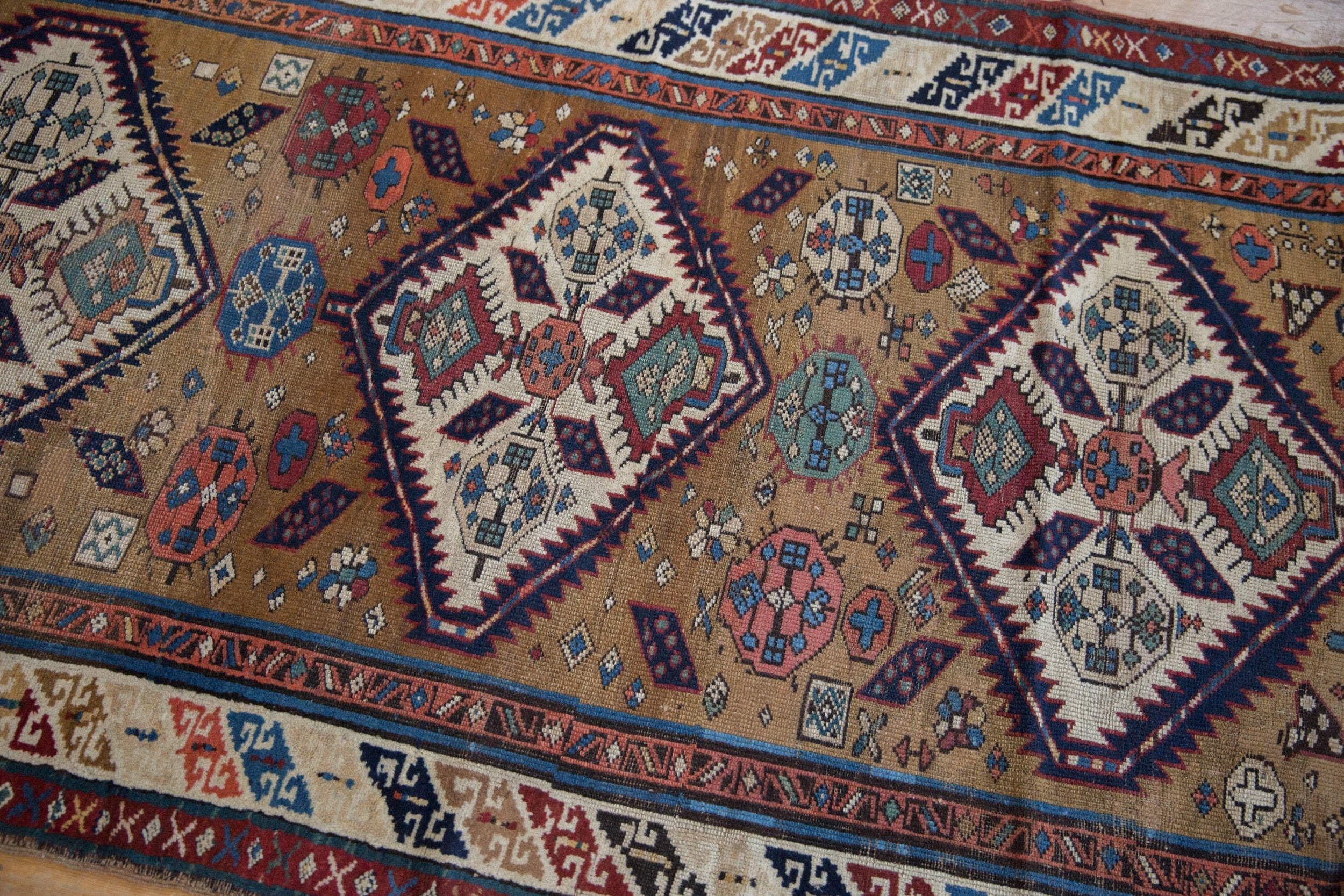 Antique Caucasian Rug Runner — 1910s | 3'7" x 11'5"