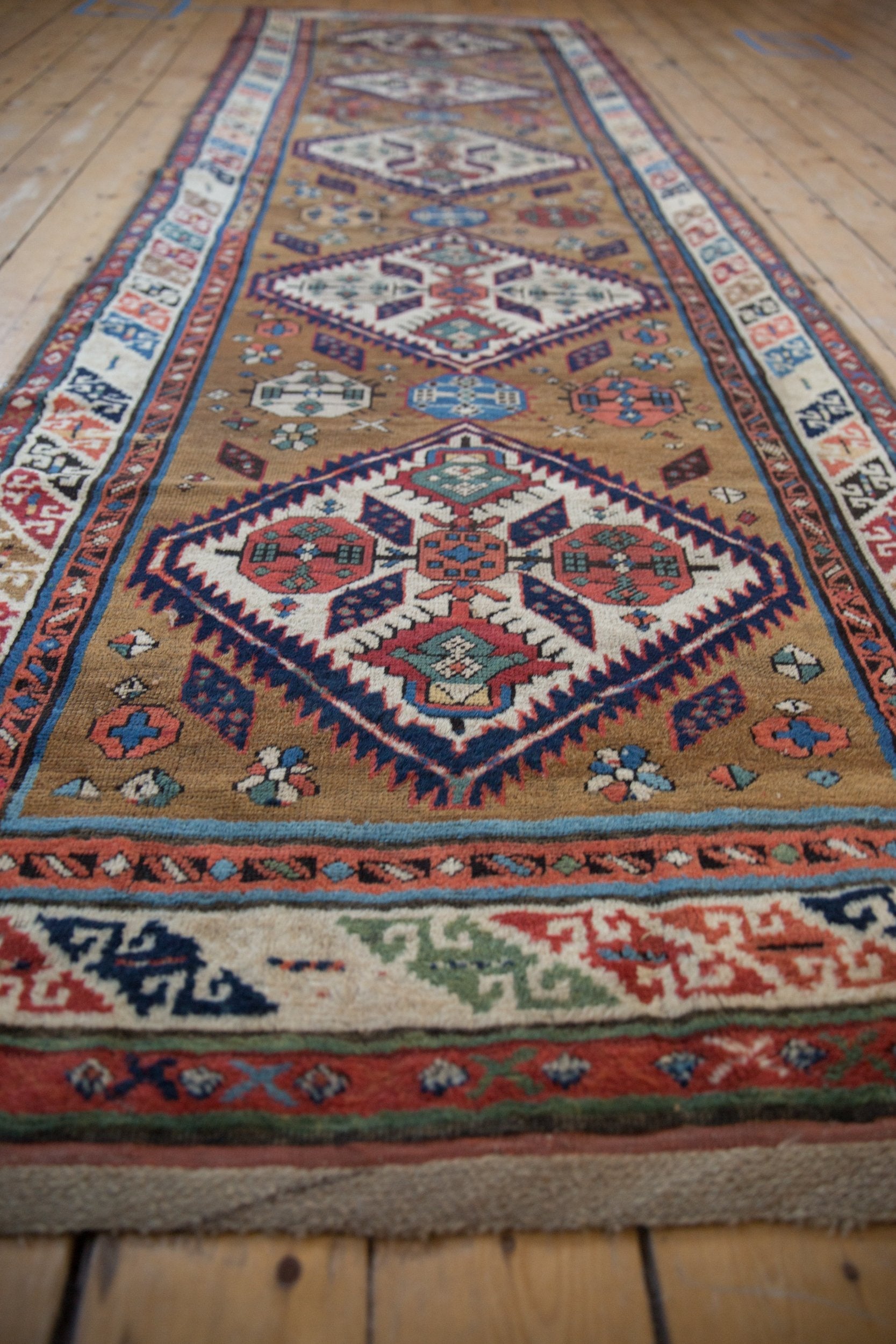 Antique Caucasian Rug Runner — 1910s | 3'7" x 11'5"