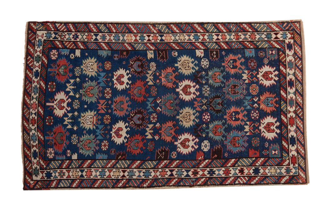 Antique Southern Kazak (Bordjalou) Rug — Circa 1895–1910 | 3'4" × 5'8"