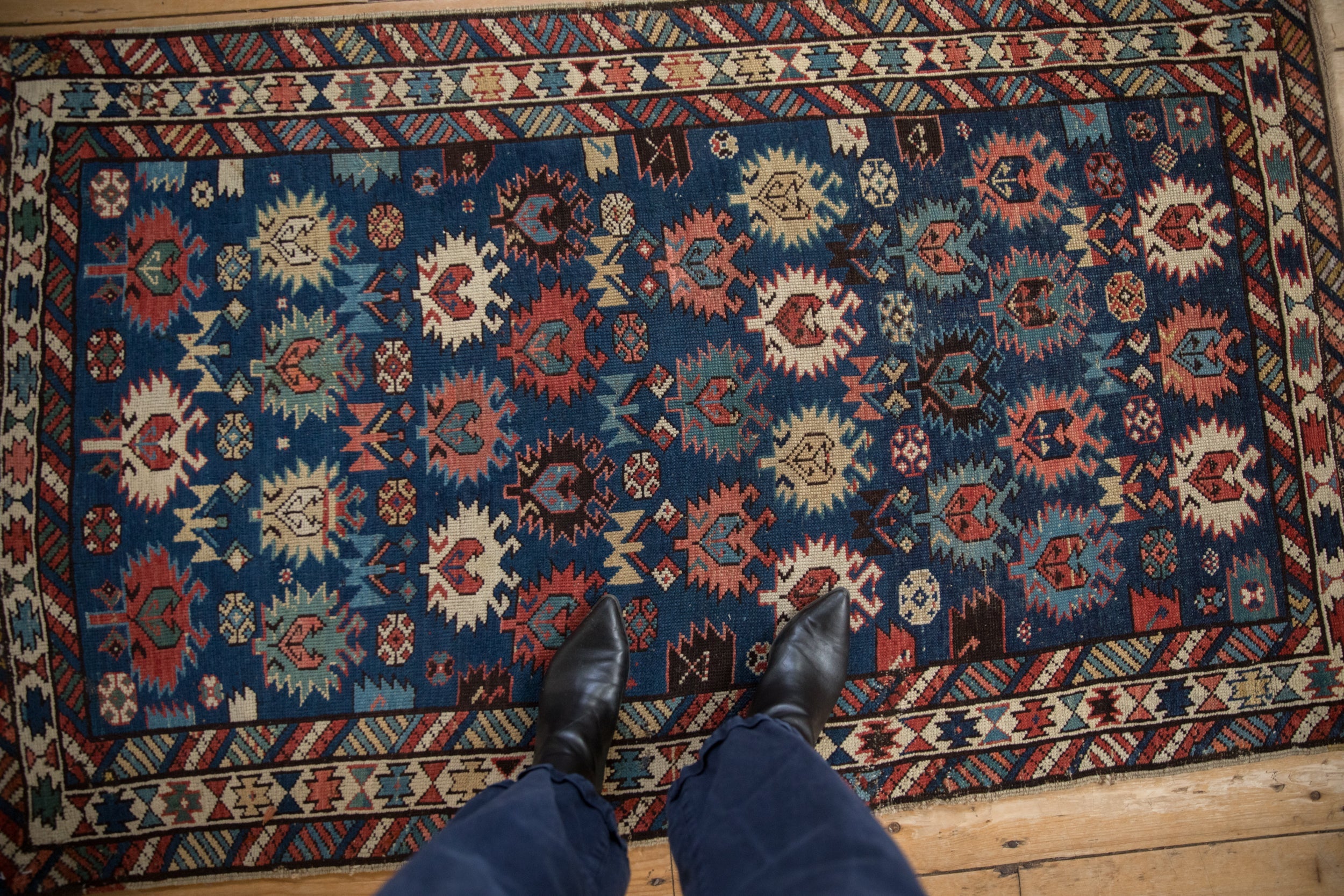 Antique Southern Kazak (Bordjalou) Rug — Circa 1895–1910 | 3'4" × 5'8"