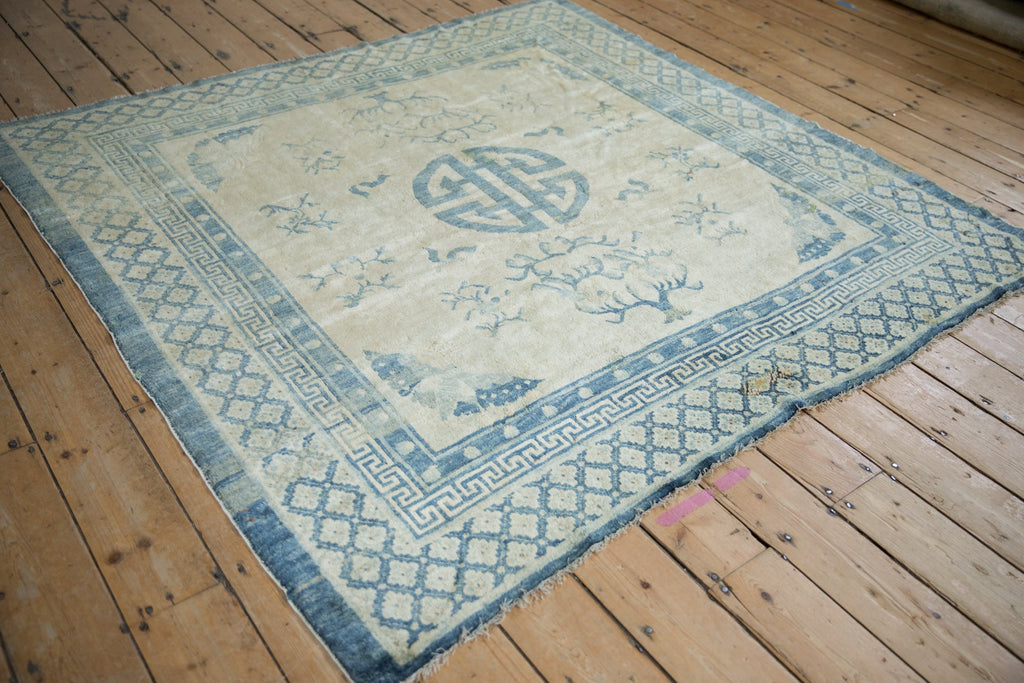 Antique Chinese Peking Square Carpet — 1920s | 5'11" × 6'1"