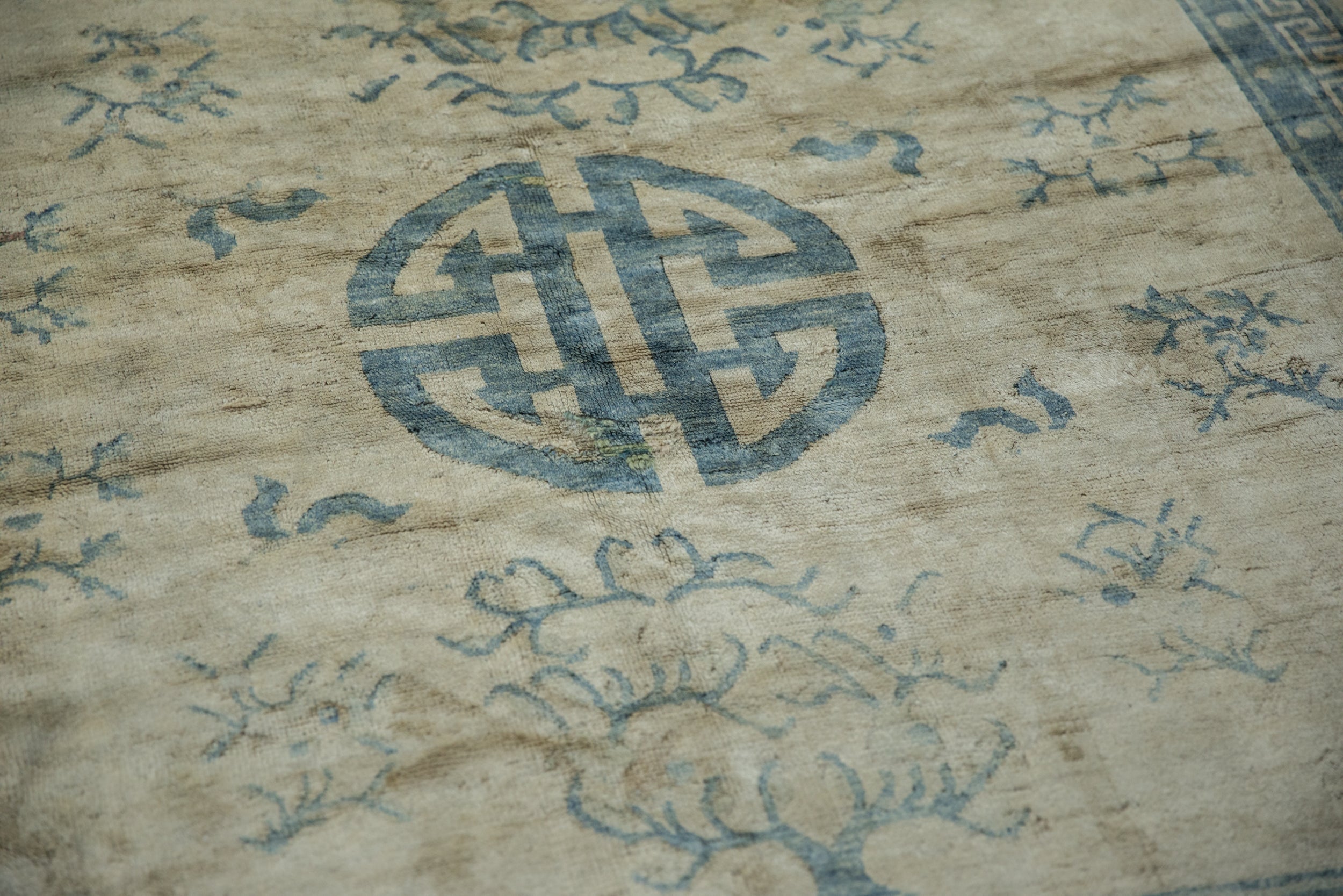 Antique Chinese Peking Square Carpet — 1920s | 5'11" × 6'1"