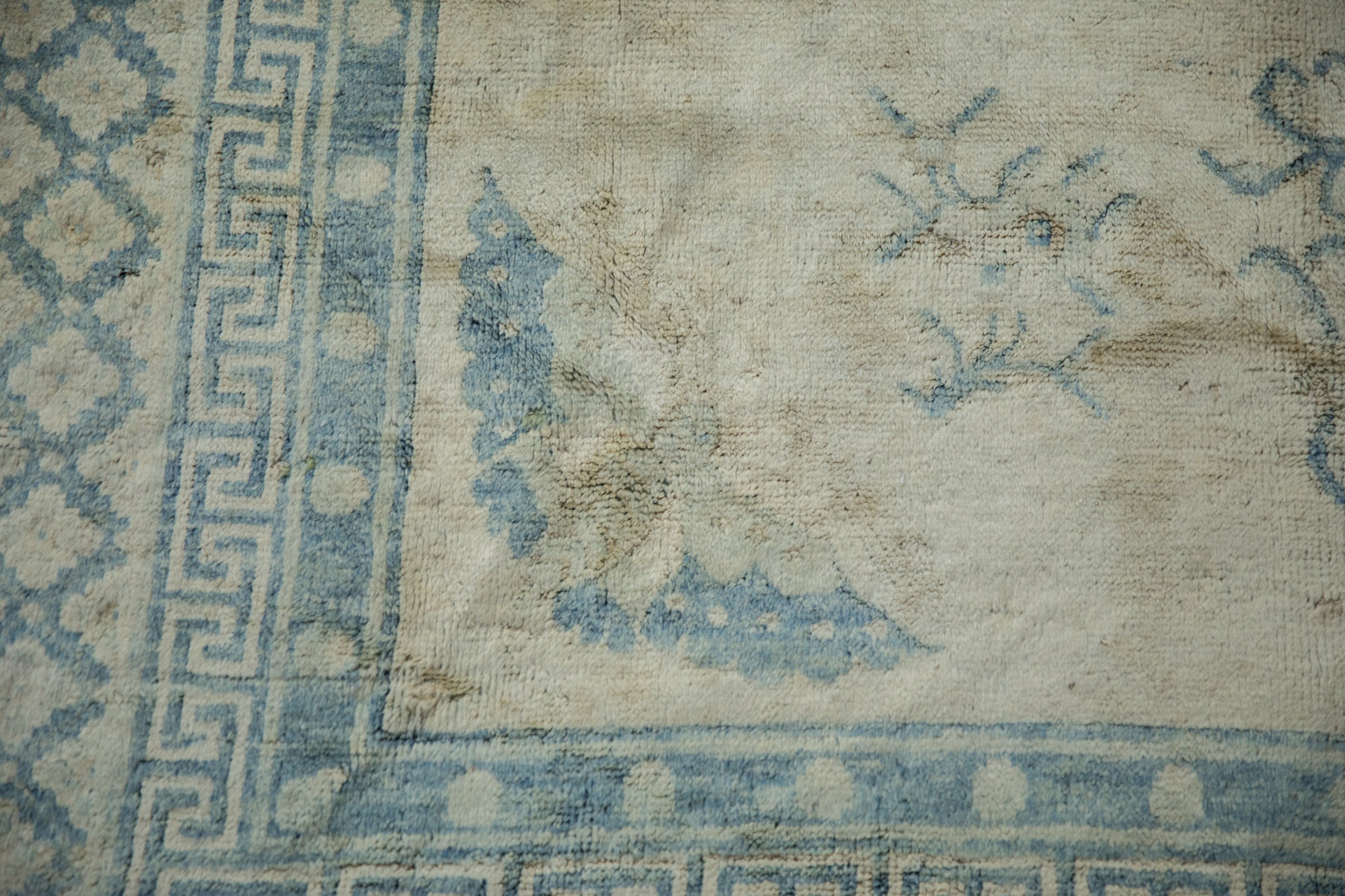 Antique Chinese Peking Square Carpet — 1920s | 5'11" × 6'1"
