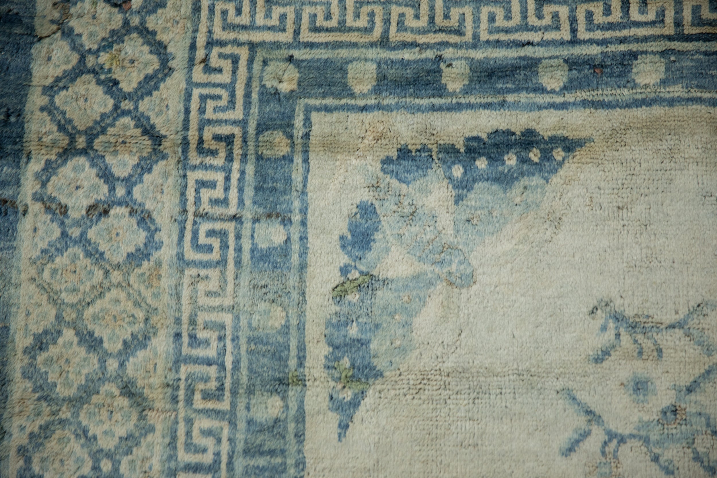 Antique Chinese Peking Square Carpet — 1920s | 5'11" × 6'1"