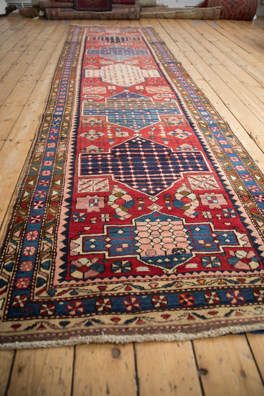 Vintage Persian Bakhtiari Rug Runner — 1950s | 3'6" x 12'5"