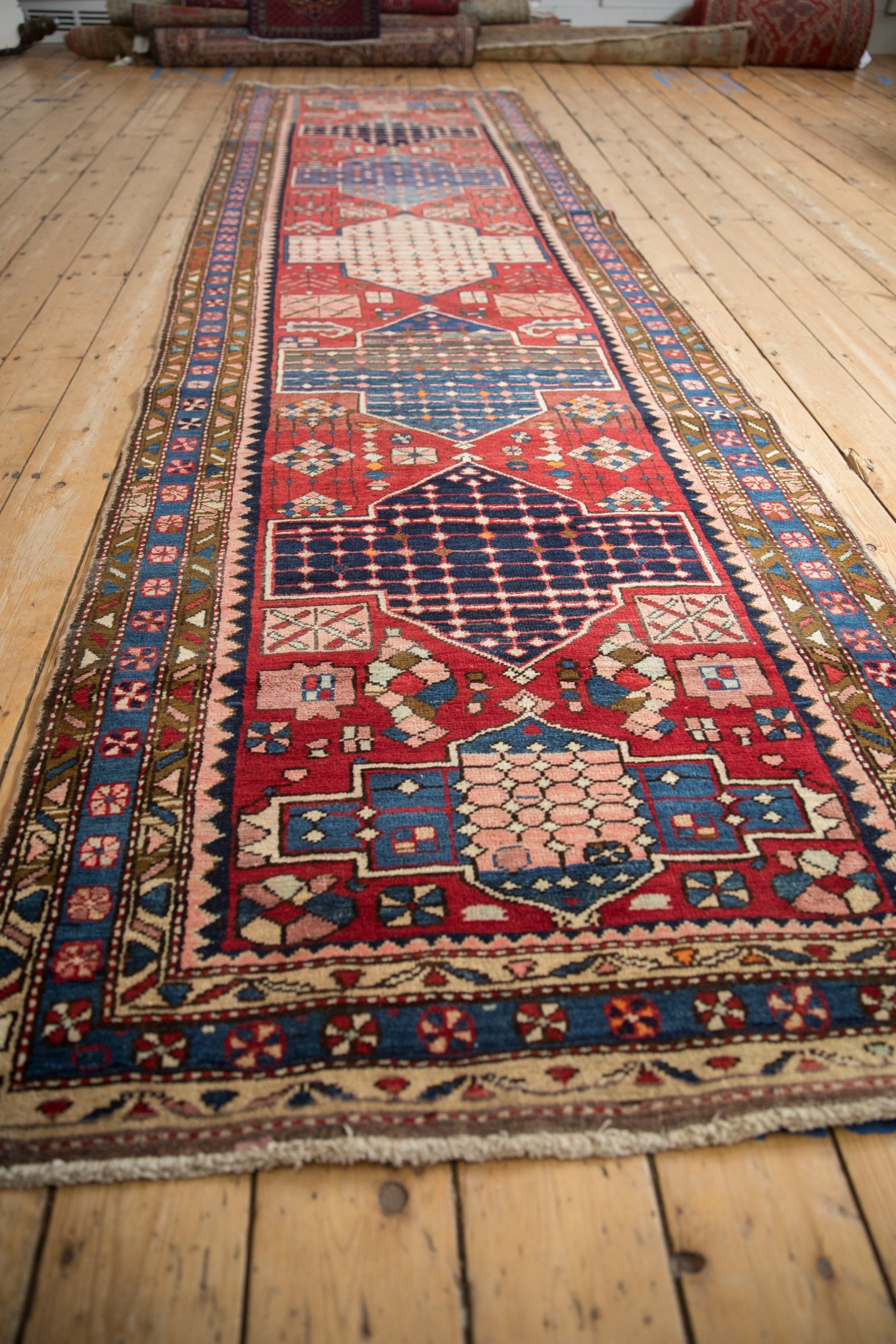 Vintage Persian Bakhtiari Rug Runner — 1950s | 3'6" x 12'5"