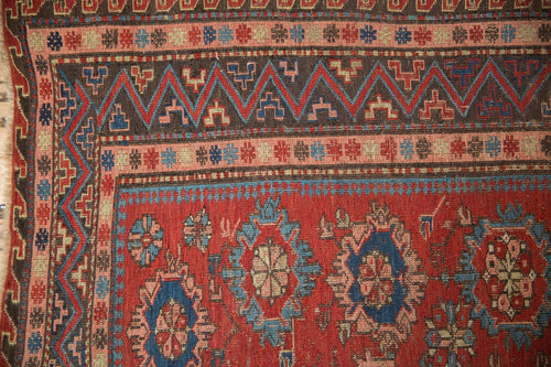 Antique Caucasian Soumac Rug — 1910s | 6'1" x 7'8"