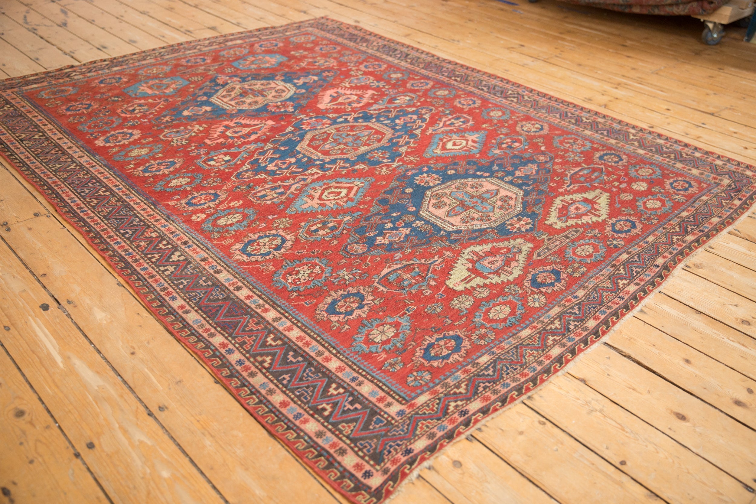 Antique Caucasian Soumac Rug — 1910s | 6'1" x 7'8"
