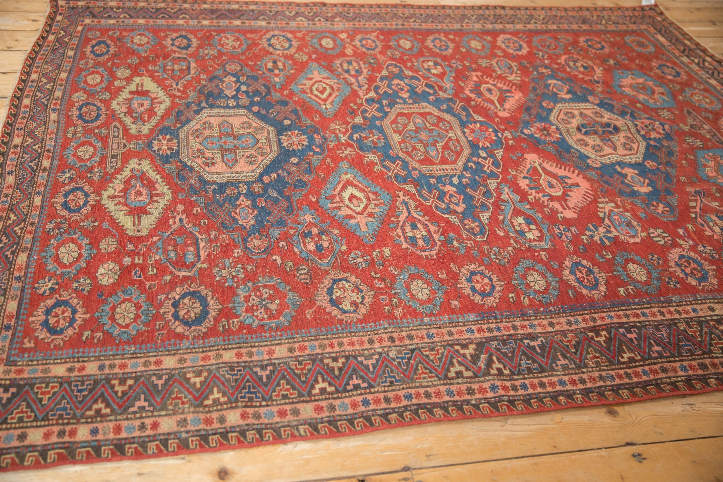 Antique Caucasian Soumac Rug — 1910s | 6'1" x 7'8"