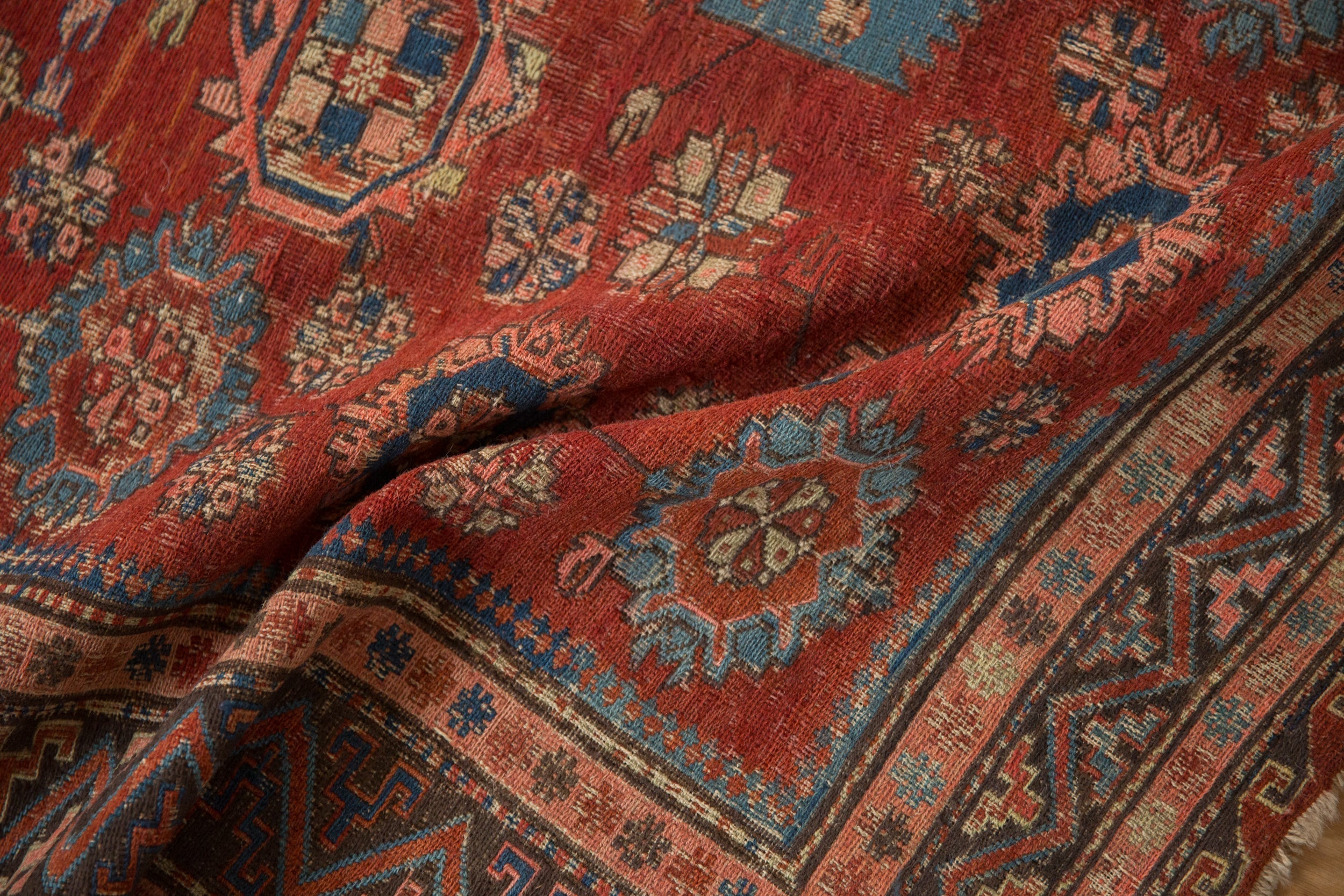 Antique Caucasian Soumac Rug — 1910s | 6'1" x 7'8"