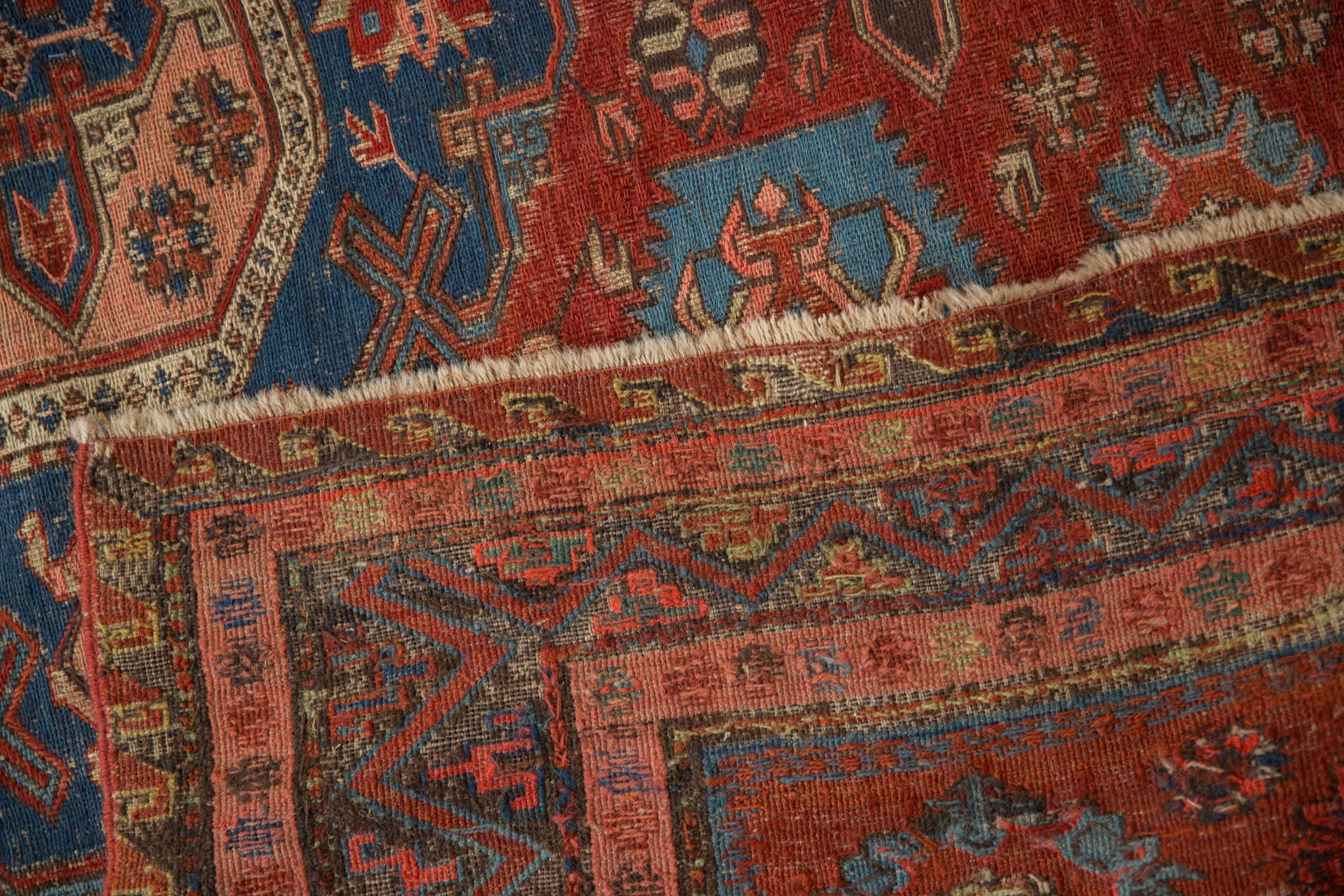 Antique Caucasian Soumac Rug — 1910s | 6'1" x 7'8"