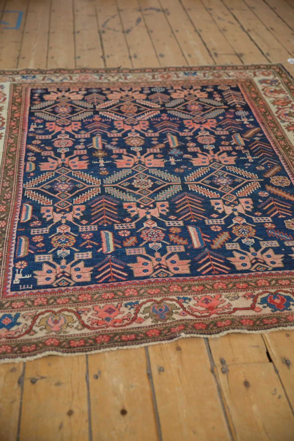 Antique Persian Malayer Square Rug — 1920s | 5' x 6'