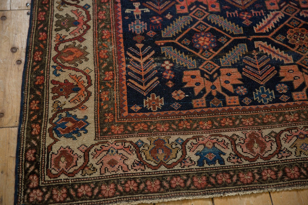 Antique Persian Malayer Square Rug — 1920s | 5' x 6'