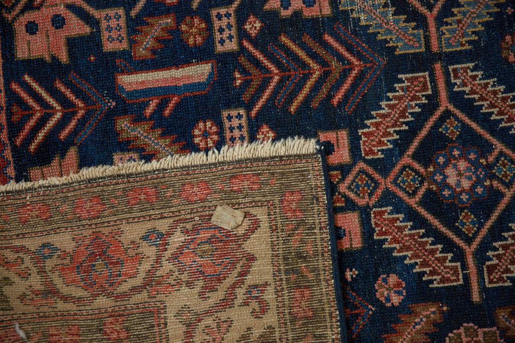 Antique Persian Malayer Square Rug — 1920s | 5' x 6'