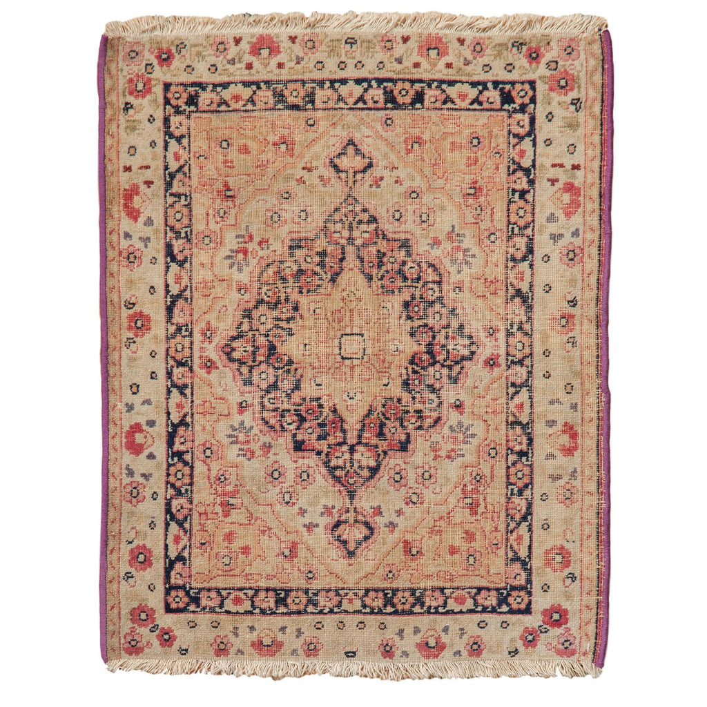 Antique Persian Kerman Rug Mat — 1910s | 2' x 2'5"