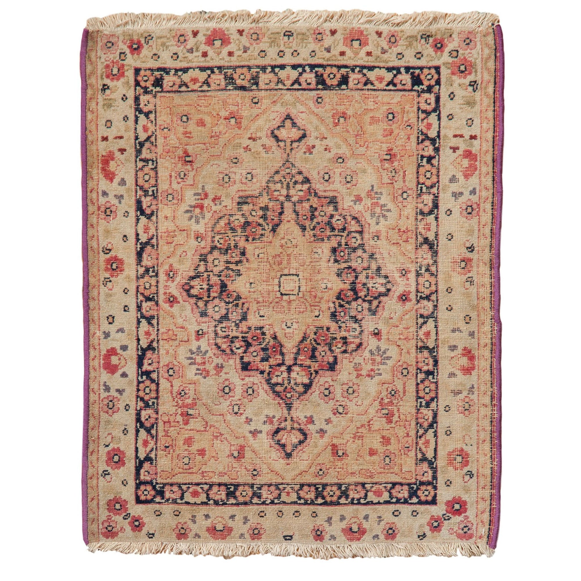 Antique Persian Kerman Rug Mat — 1910s | 2' x 2'5"