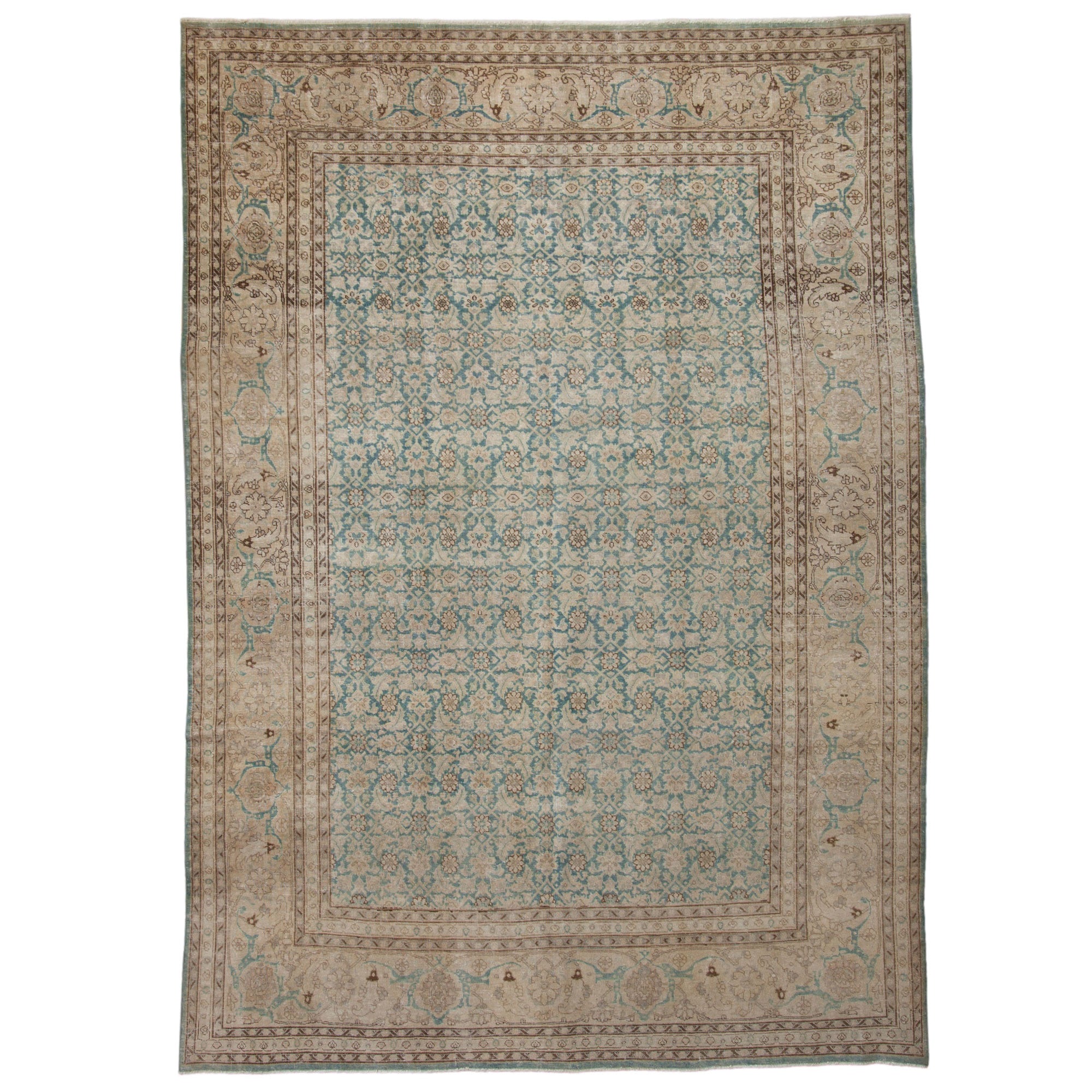 Vintage Persian Tabriz Carpet — 1950s | 7'2" x 9'10"