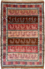 Vintage Afghan Bokhara Design Rug — 1960s | 3'10" x 5'10"