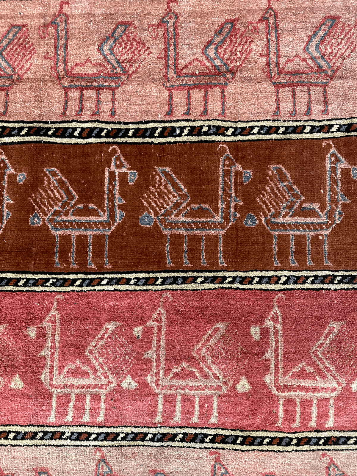 Vintage Afghan Bokhara Design Rug — 1960s | 3'10" x 5'10"
