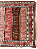 Vintage Afghan Bokhara Design Rug — 1960s | 3'10" x 5'10"