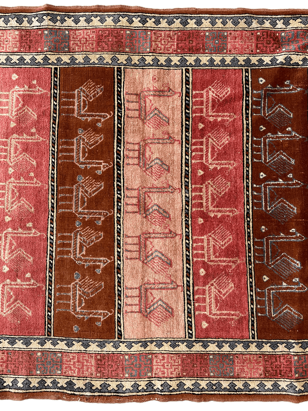 Vintage Afghan Bokhara Design Rug — 1960s | 3'10" x 5'10"