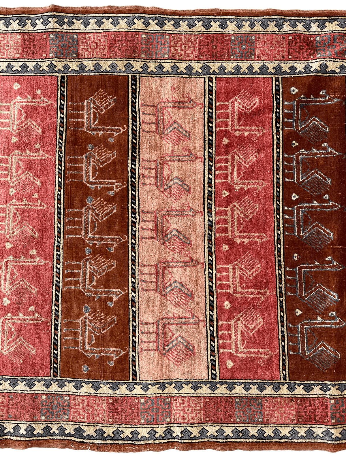 Vintage Afghan Bokhara Design Rug — 1960s | 3'10" x 5'10"