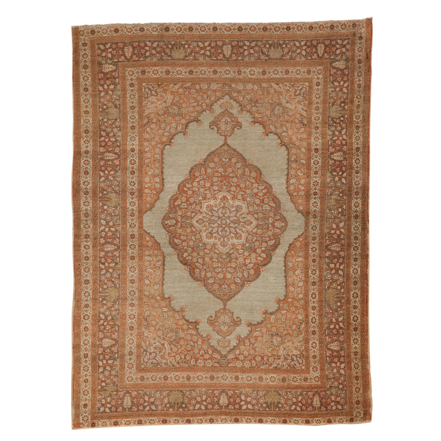 Antique Persian Tabriz Area Rug — 1920s | 4'3" × 5'10"