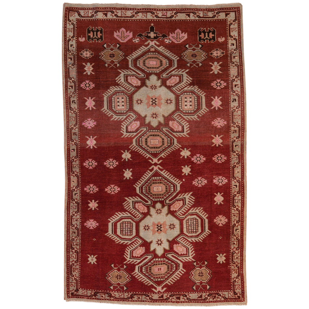 Vintage Caucasian Rug — 1940s | 3'5" x 5'6"