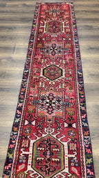 Vintage Persian Heriz Karajeh Runner — 1950s | 2' x 9'2"