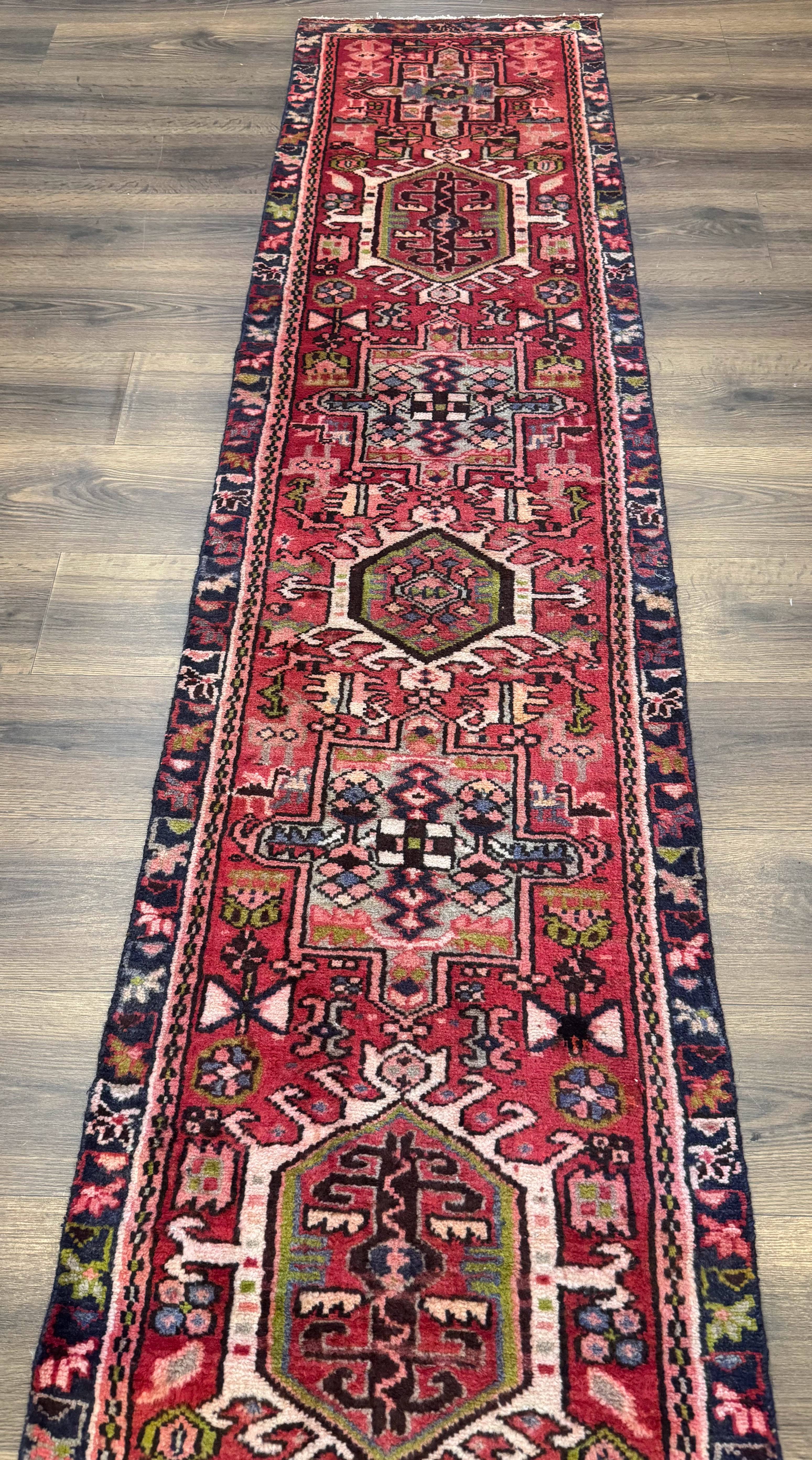 Vintage Persian Heriz Karajeh Runner — 1950s | 2' x 9'2"