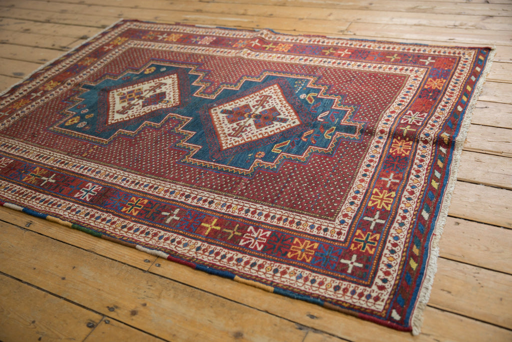 Antique Persian Afshar Rug — 1920s | 4'3" x 5'9"