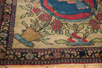 Antique Persian Isfahan Square Rug Mat — 1910s | 2'3" x 2'4"