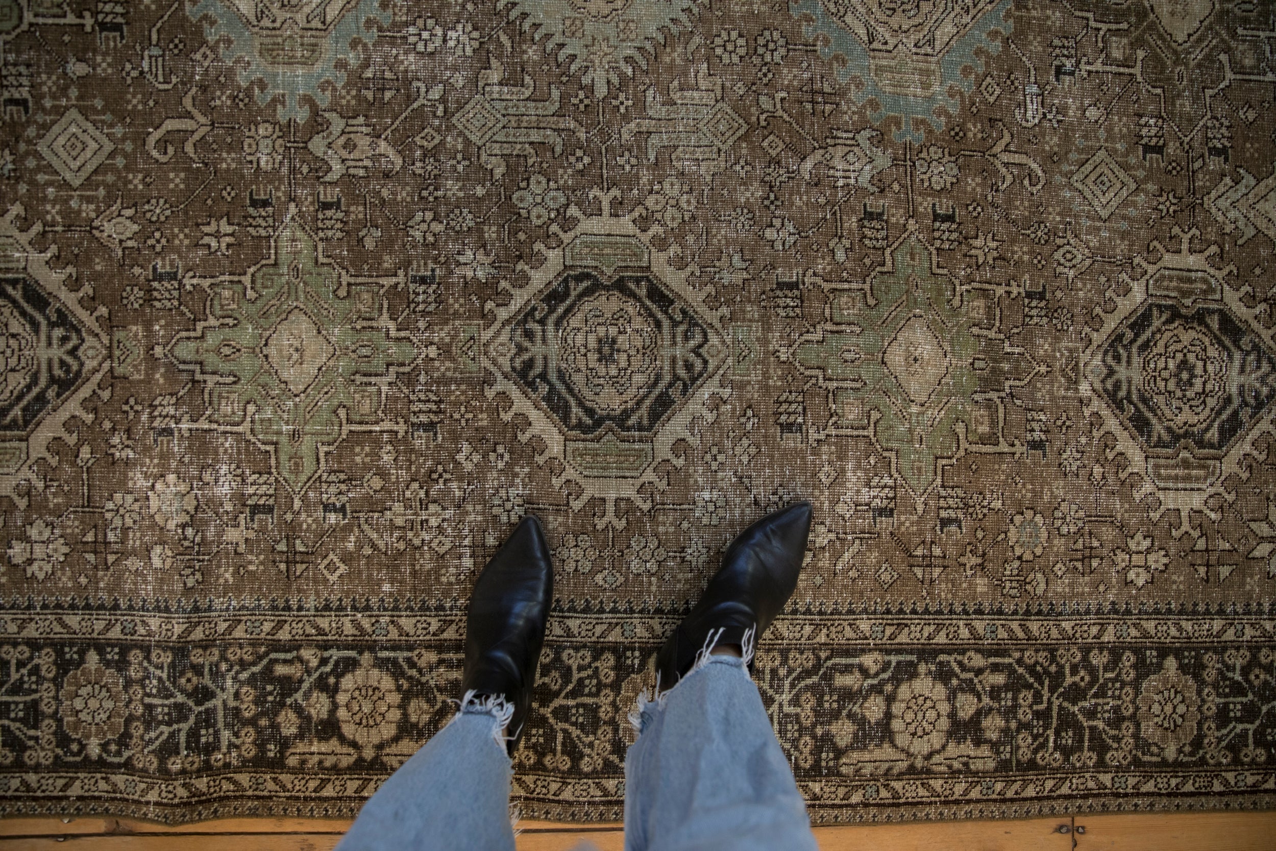 Vintage Persian Heriz Carpet, Karaja Style — 1940s | 6'10" x 9'11"