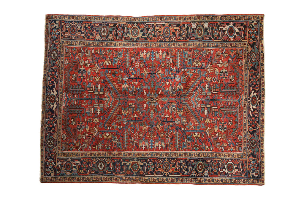 Vintage Persian Heriz Carpet — 1950s | 6'8" × 8'8"