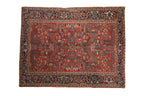 Vintage Persian Heriz Carpet — 1950s | 6'8" × 8'8"