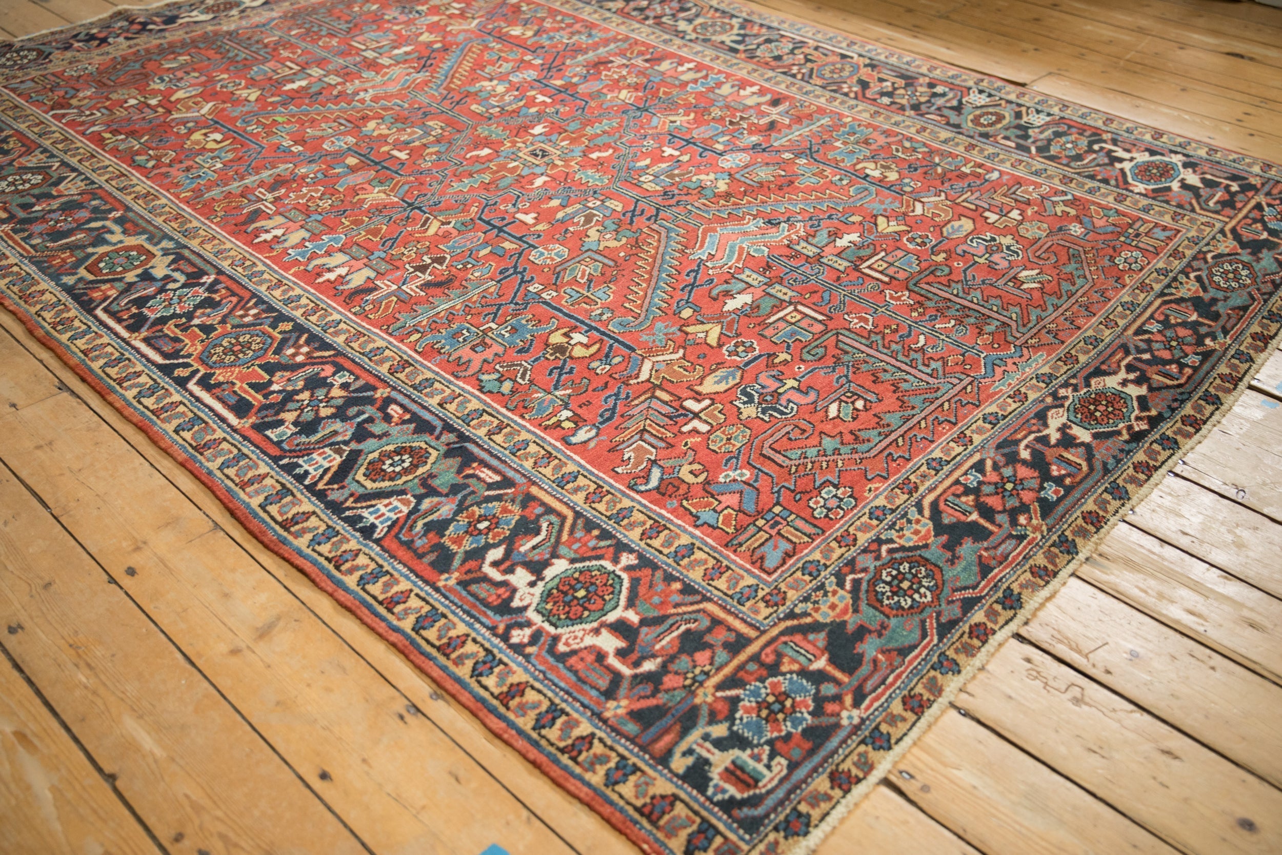 Vintage Persian Heriz Carpet — 1950s | 6'8" × 8'8"