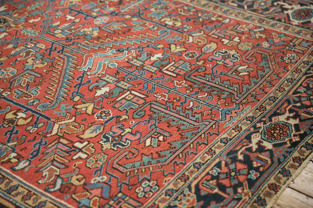 Vintage Persian Heriz Carpet — 1950s | 6'8" × 8'8"