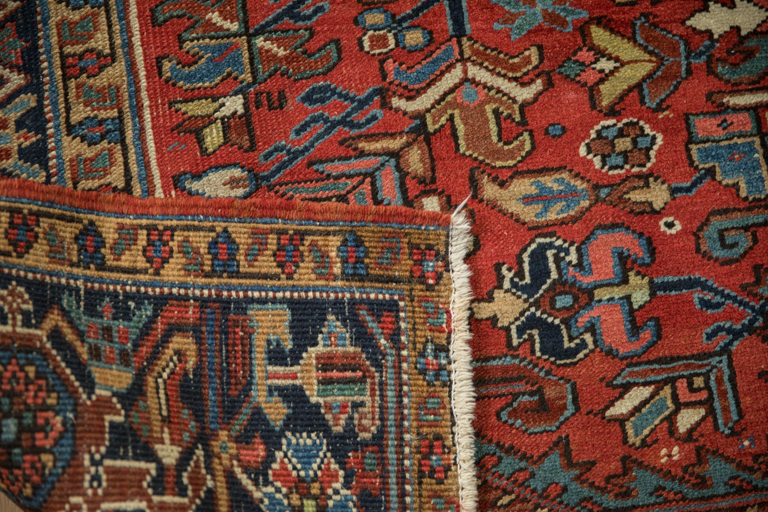 Vintage Persian Heriz Carpet — 1950s | 6'8" × 8'8"
