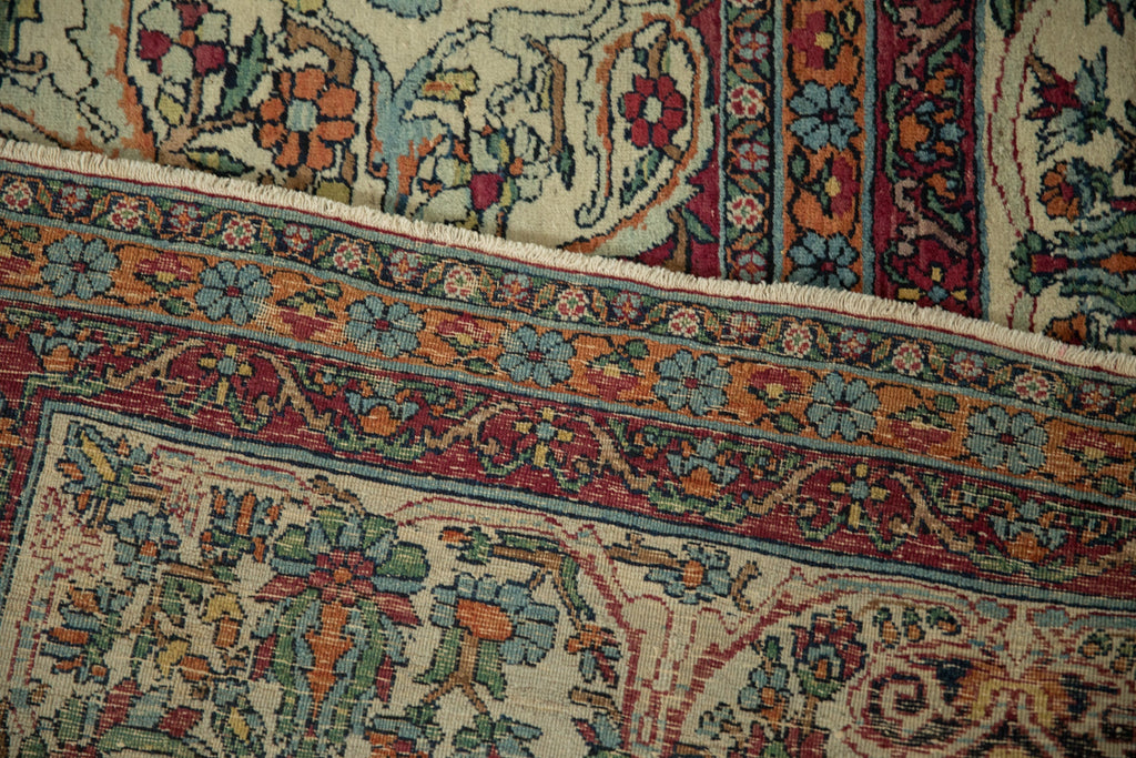 Antique Persian Kerman Carpet (1895–1910) – Hand-Knotted Wool 9x10