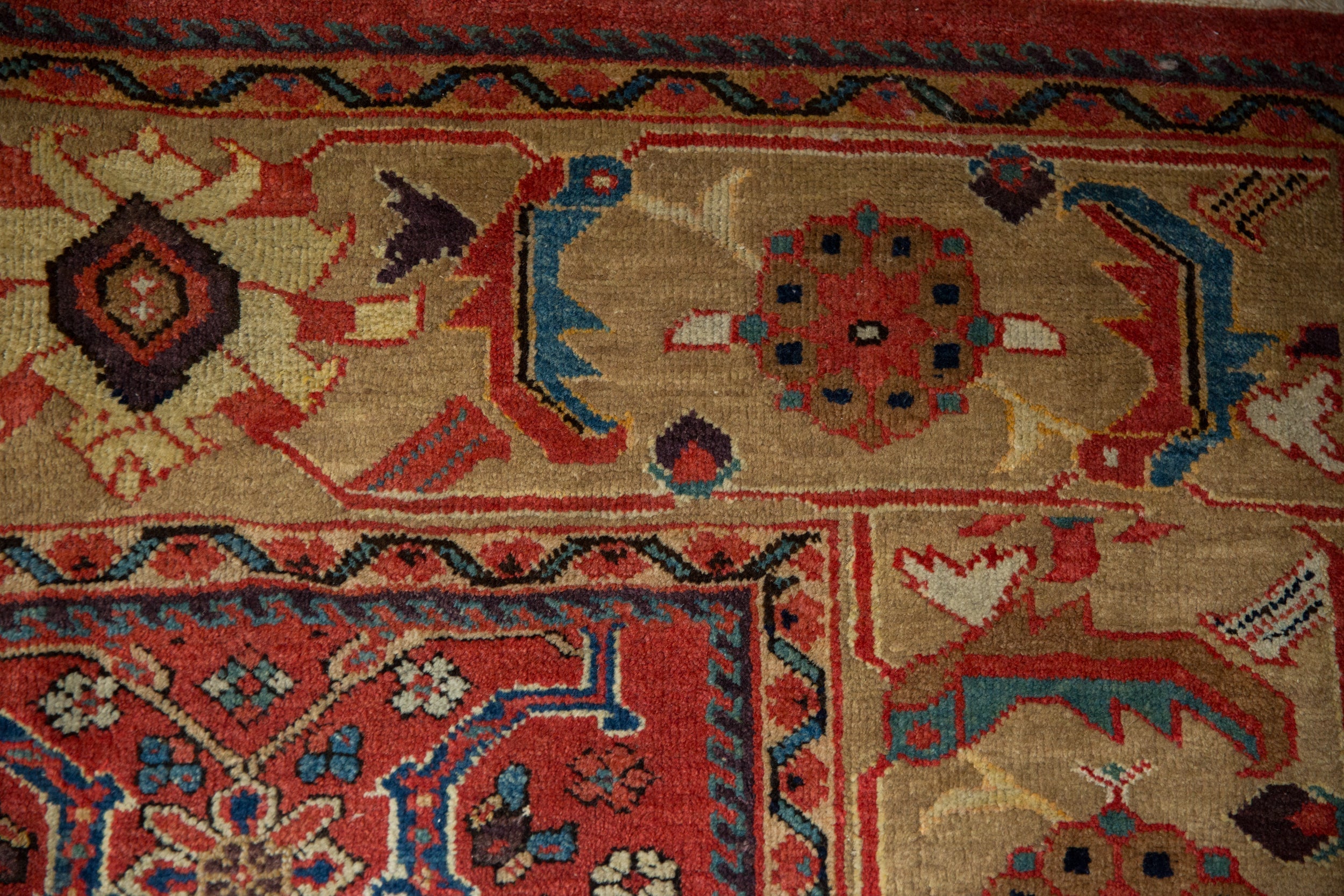 Vintage Persian Mahal Carpet — 1930s | 10'6" × 14'6"