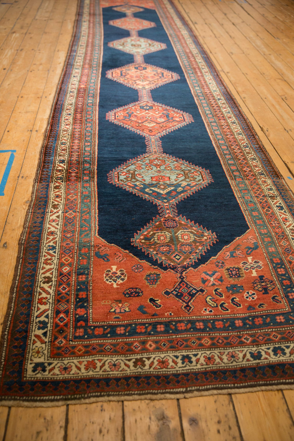 Antique Persian Bijar Rug Runner — 1920s | 3'8" x 15'