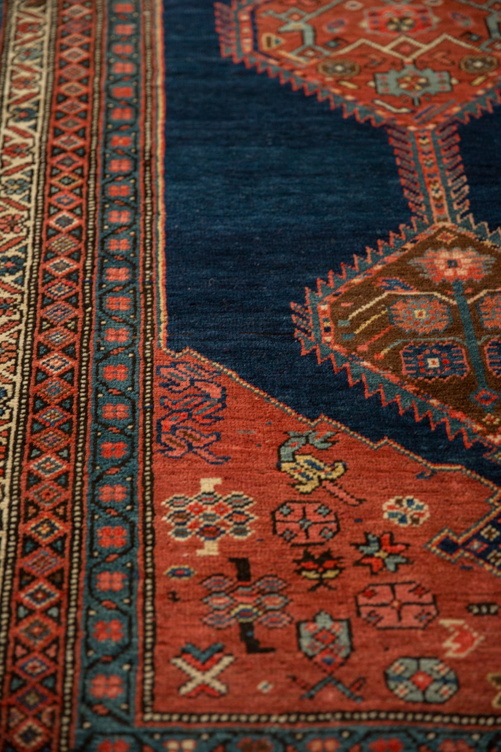 Antique Persian Bijar Rug Runner — 1920s | 3'8" x 15'