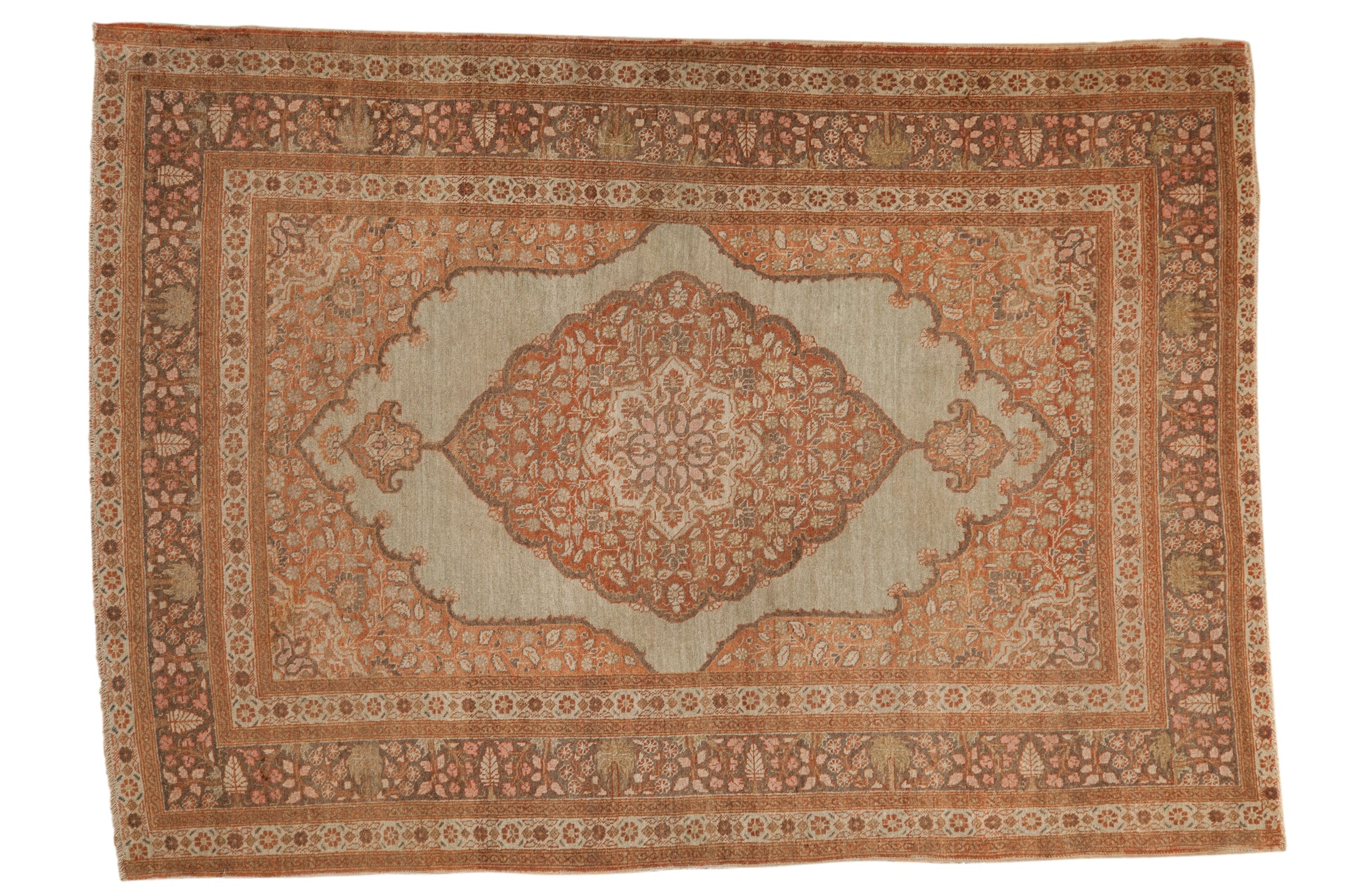 Antique Persian Tabriz Area Rug — 1920s | 4'3" × 5'10"