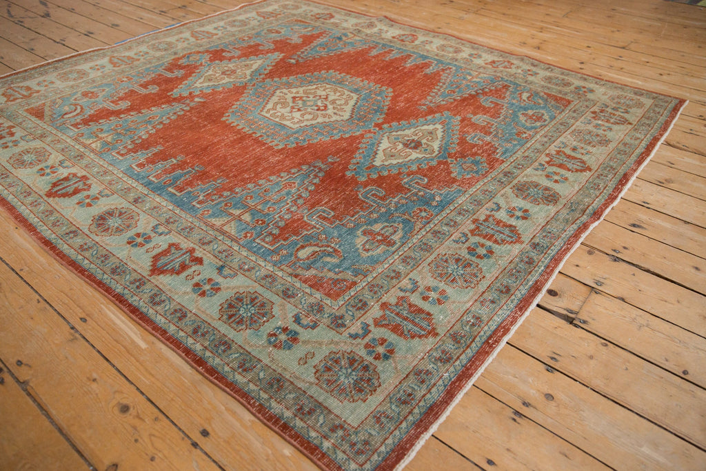 Vintage Persian Veece Square Carpet — 1950s | 6'6" × 7'1"