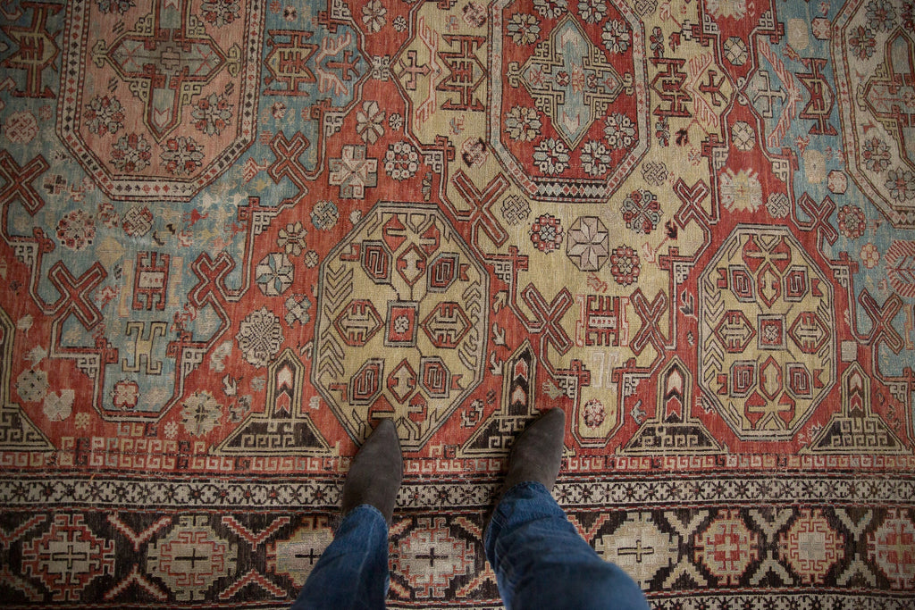 Antique Caucasian Soumac Rug — 1910s | 7'1" x 9'11"